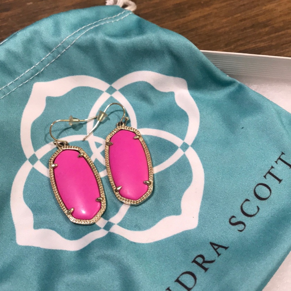 Hot pink Kendra Scott earrings